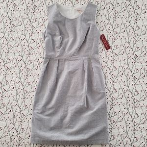 NWT! Merona Gray Pin-striped Seersucker Dress Sz 6